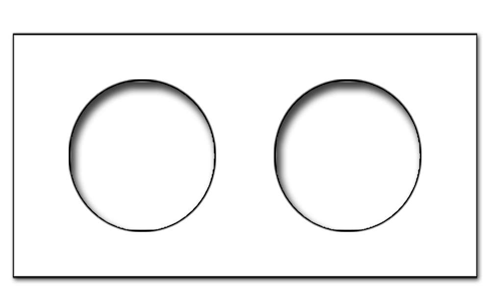 Steckdosen-Rahmen VICTOR round 2-fach. Antique Bronze Metall. CJC Systems