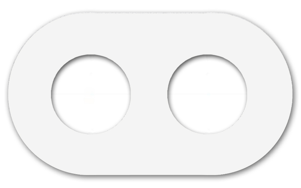 Steckdosen-Rahmen Metall Retro 2-fach. Vectis Round series