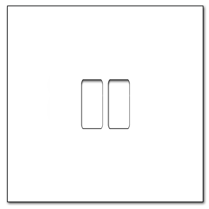 Rahmen für Doppel-USB-Ladeanschluss Schwarz Metall