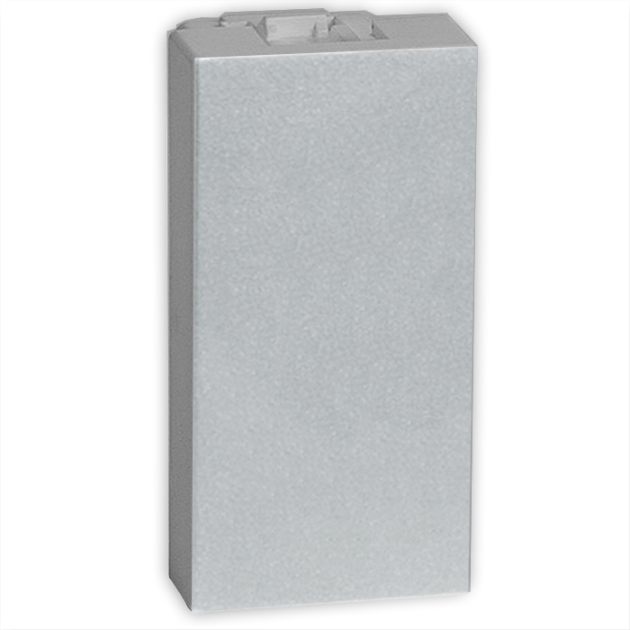 Blindabdeckung schmal. Silberfarben.