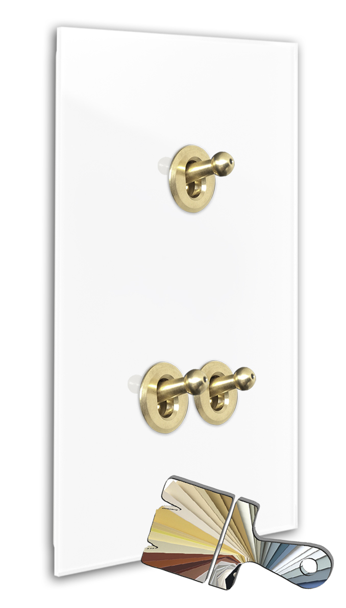 Retro Lichtschalter RAL Farbe Glas-Optik Gold