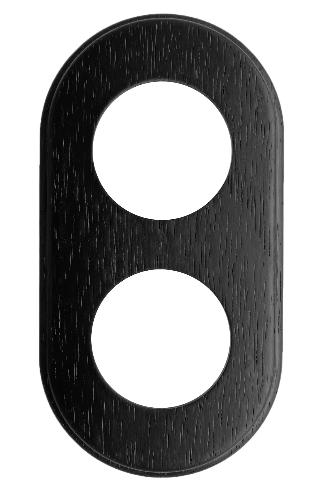 Holz-Rahmen ARREDA 2-fach rund. In Wenge Holz.