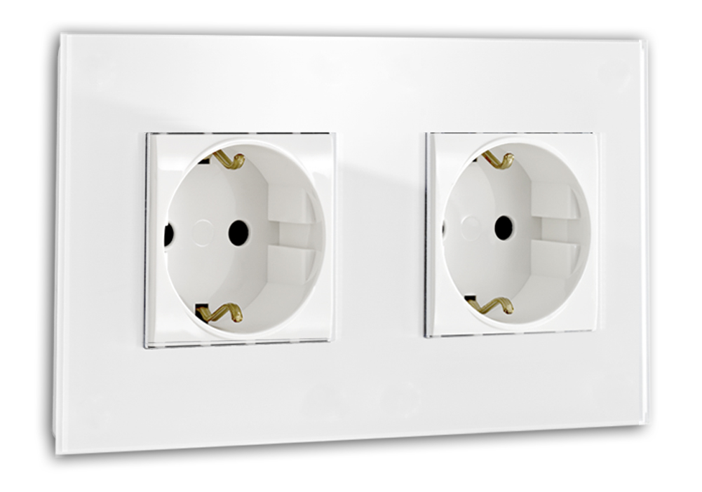 Steckdose 2-fach MAXIM Weiß. ROHDE+ROHDE