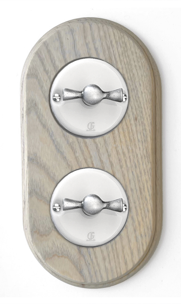 Porzellan Retro-Drehschalter Wechselschalter 230V