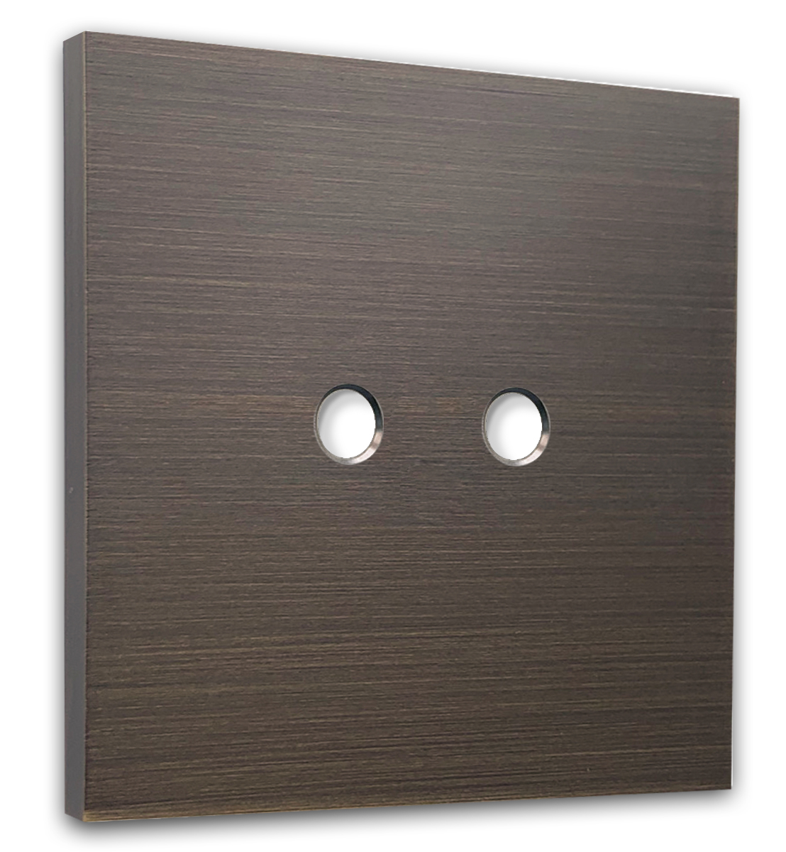 Retro-Kippschalter-Blende NINA 2-fach Antique Bronze Metall. CJC Systems