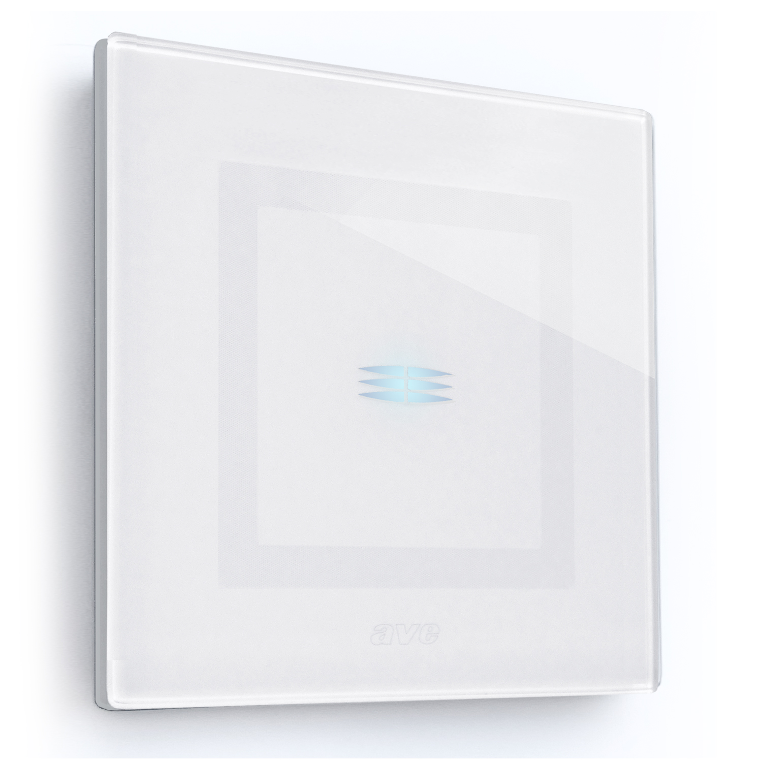 AVE TOUCH Ein-/ AUS-Schalter Glas weiß, 1-fach. AVE