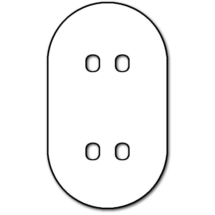 Schalter-Frontblende Metall Gold 4-fach. Vectis Round series