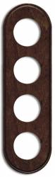 Holz-Rahmen ARREDA 4-fach rund. In Wenge Holz. GI Gambarelli