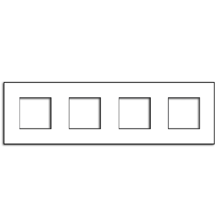 Rahmen VICTOR carre 4-fach. Antique Bronze Metall. CJC Systems