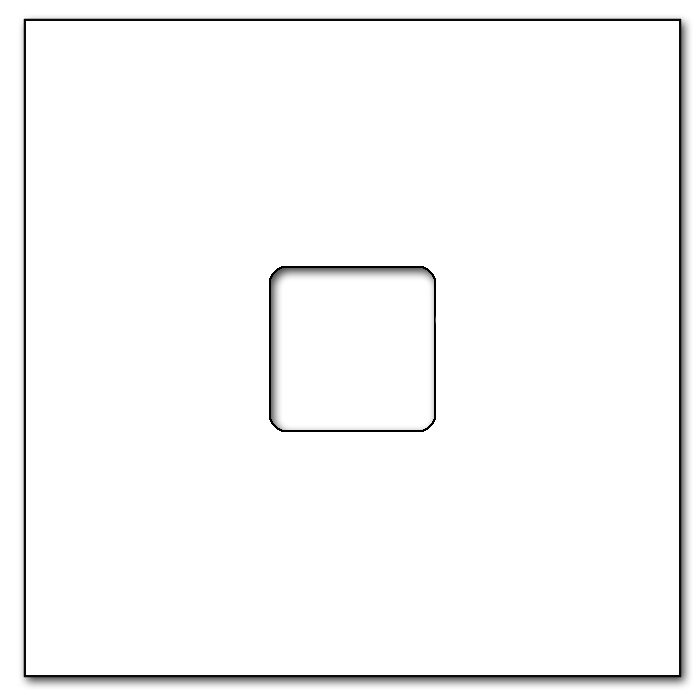 Rahmen/Blende für RJ45 Einsatz. Edelstahl.