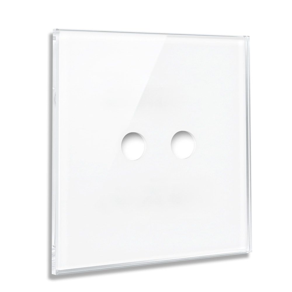 Blende YORK Weiß Glasoptik 2-fach quadratisch von ROHDE+ROHDE