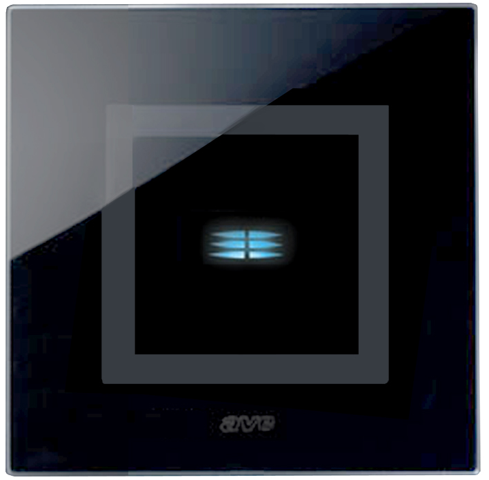 AVE TOUCH Taster 230V Glas 1-fach, Schwarz. AVE