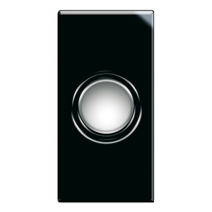 Kabelauslass, schmal. Schwarz glänzend