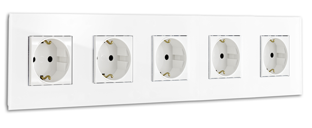 Steckdose 5-fach MAXIM Weiß. ROHDE+ROHDE