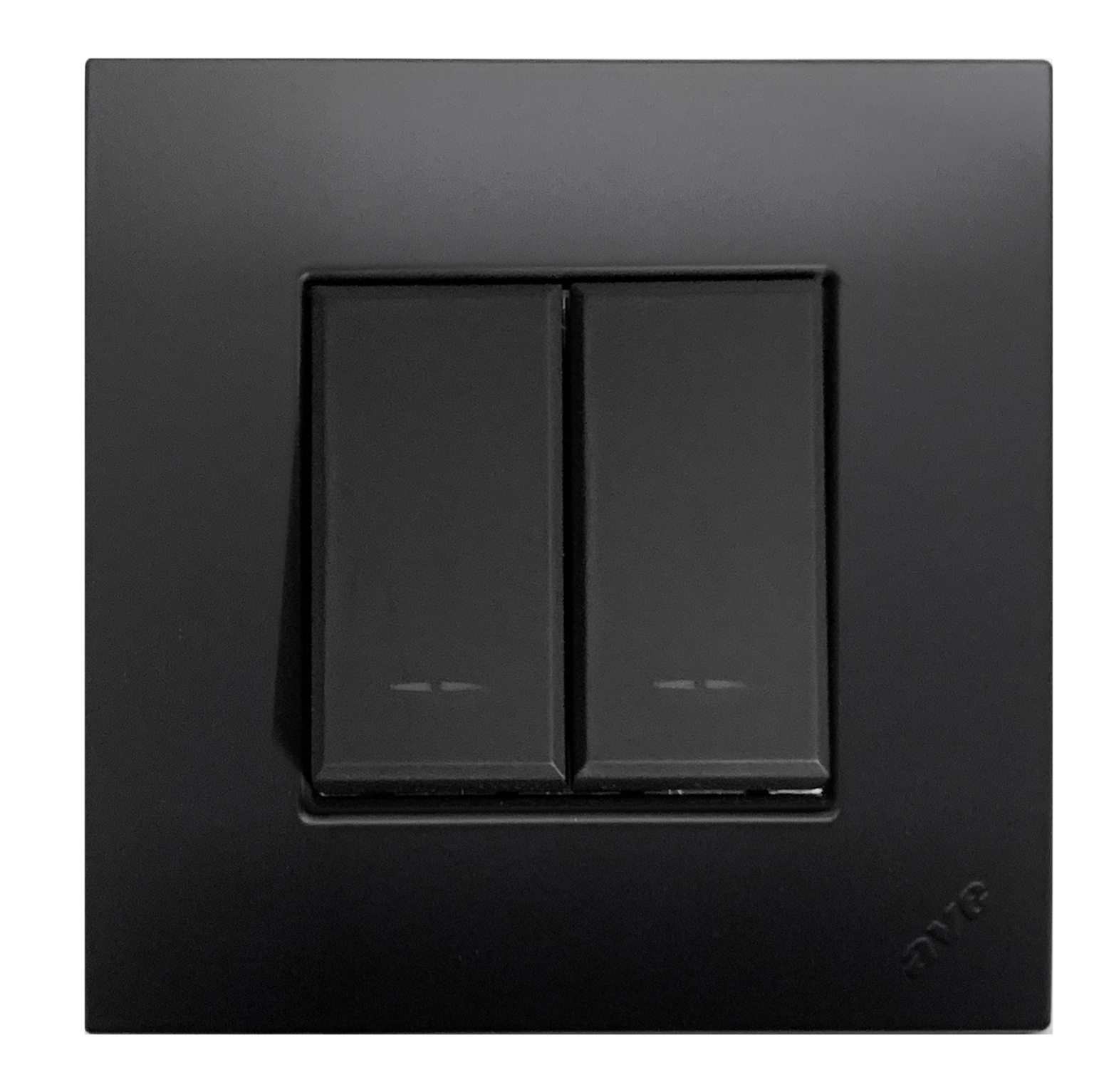 Ein-AUS WECHSEL-Schalter YOUNG. 2-fach. Graphit-Schwarz. Matt. AVE s.p.a.