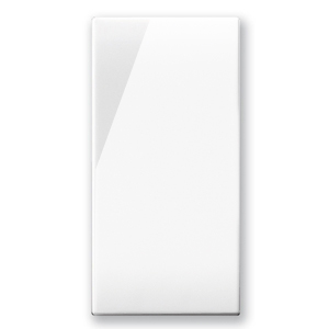 Blindabdeckung / Lückenfüller. Breite 1 Modul (1M). Weiß glänzend.