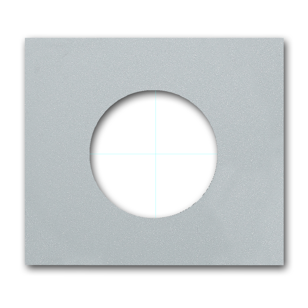 Steckdosen-Rahmen Metall Aluminium 1-fach. Vectis Square series