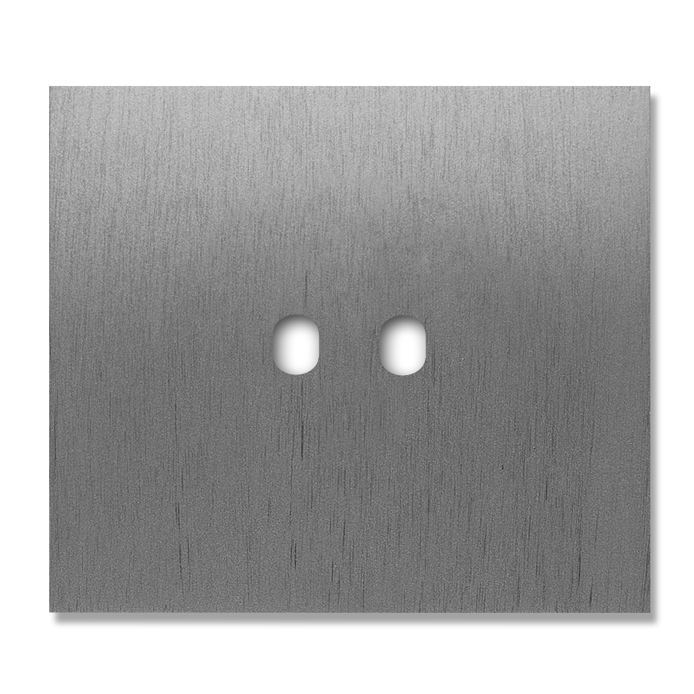 Schalter-Frontblende Metall Titanium 2-fach. Vectis Square series