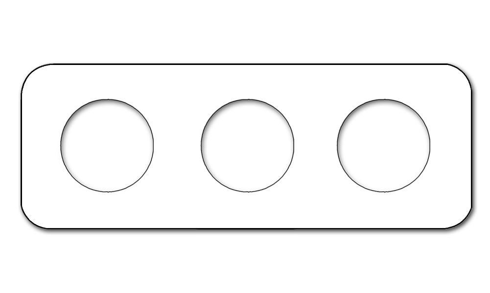 Abgerundeter Steckdosenrahmen Metall. Cube Series.