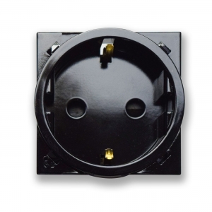 Steckdoseneinsatz rund. OHNE Zierring.