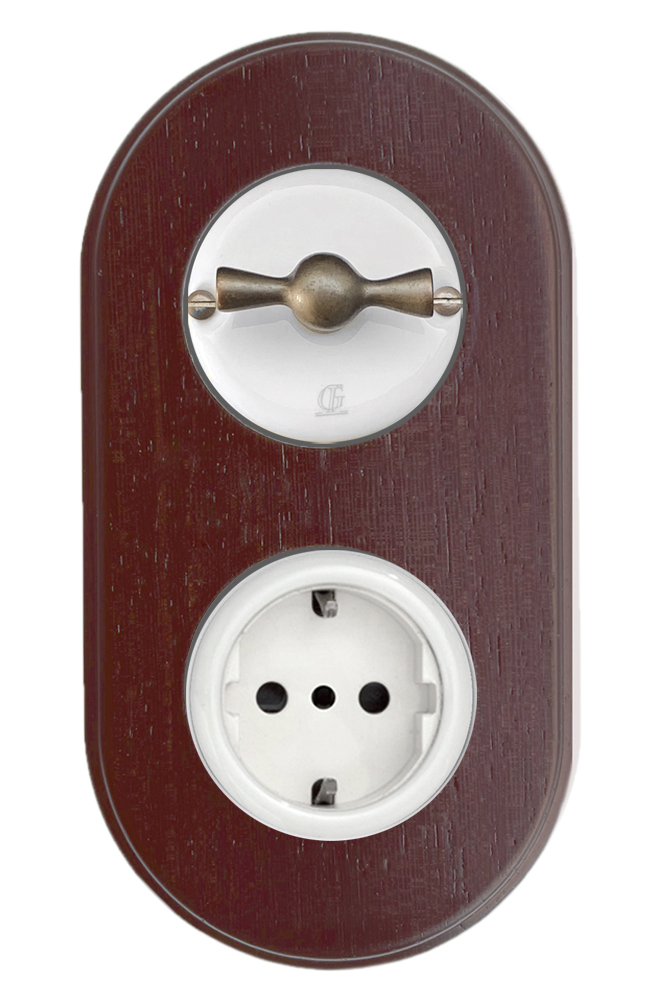 Porzellan Retro-Drehschalter Wechselschalter 230V