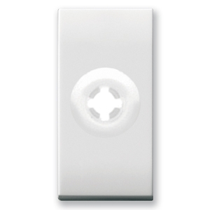 Kabelauslass, Schmal. Weiß glänzend.