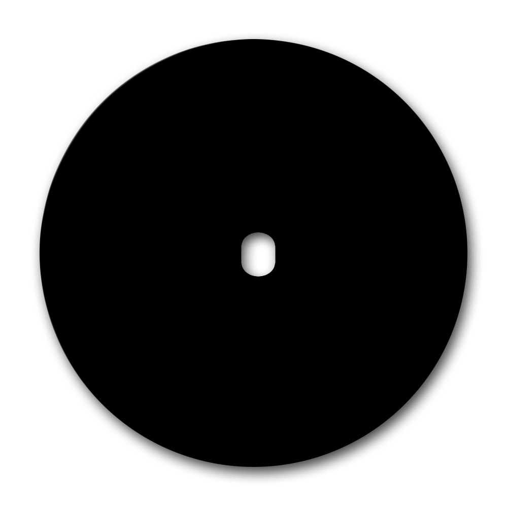 Schalter-Frontblende Metall matt Schwarz 1-fach. Vectis Round series