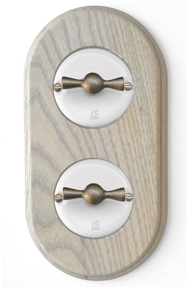 Porzellan Retro-Drehschalter Wechselschalter 230V