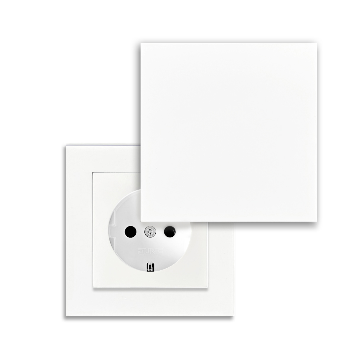 Unsichtbare Steckdose PURIST 1-fach weiß – Design-Steckdose zum Verstecken