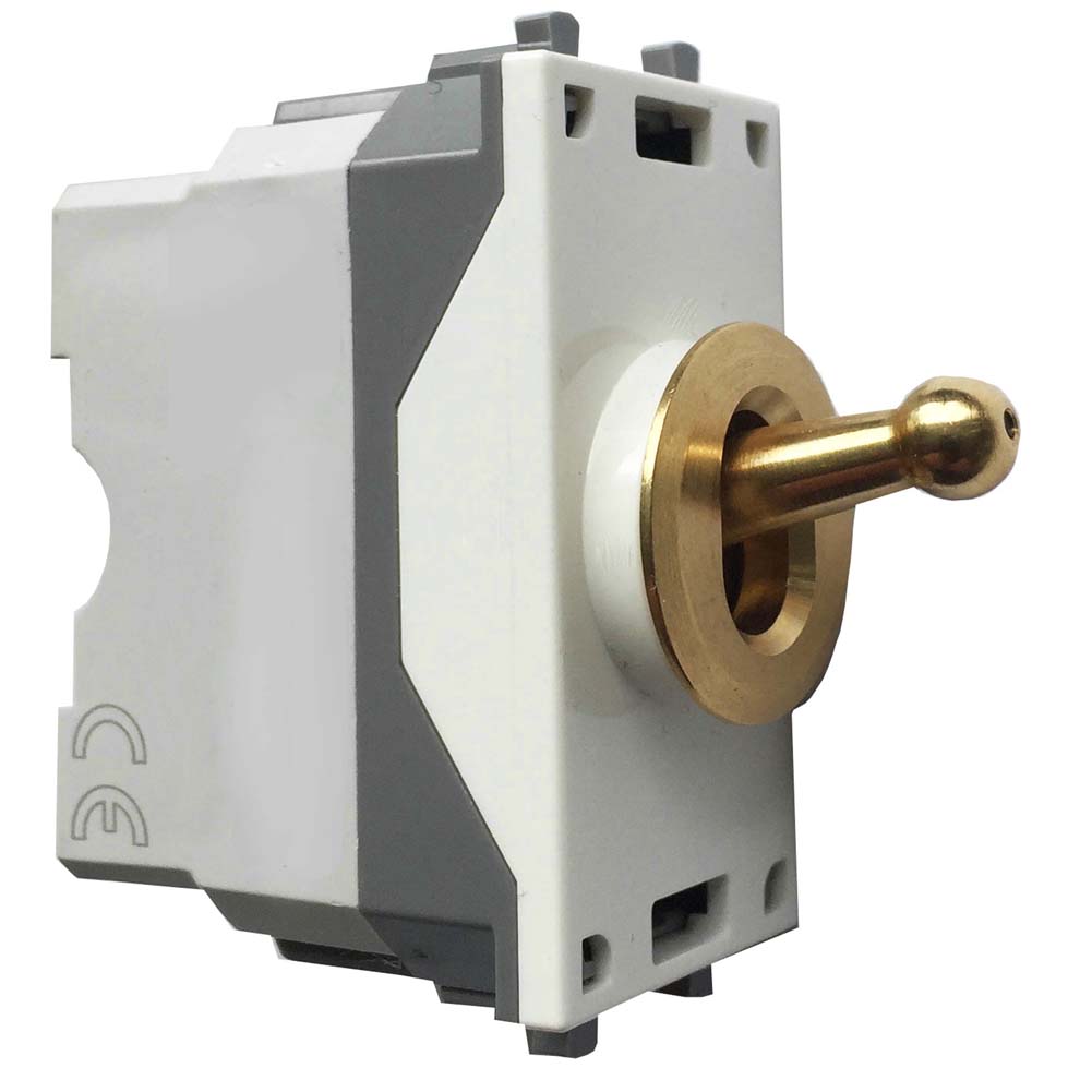 CAMBRIDGE Lichtschalter-Einsatz mit Kipphebel. Messing.