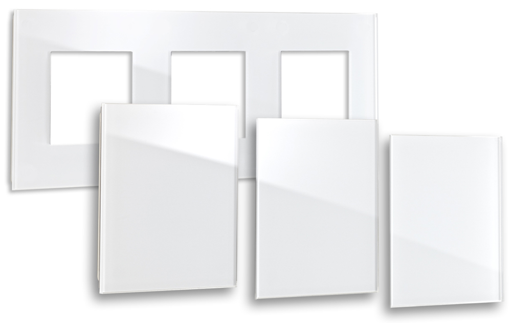 Rahmen mit Abdeckung MAXIM 3-fach in Weiß. ROHDE+ROHDE