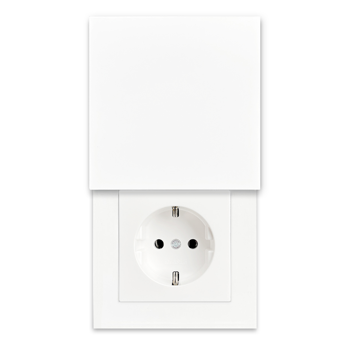 Invisible Socket PURIST – modern concealed design, single outlet, white