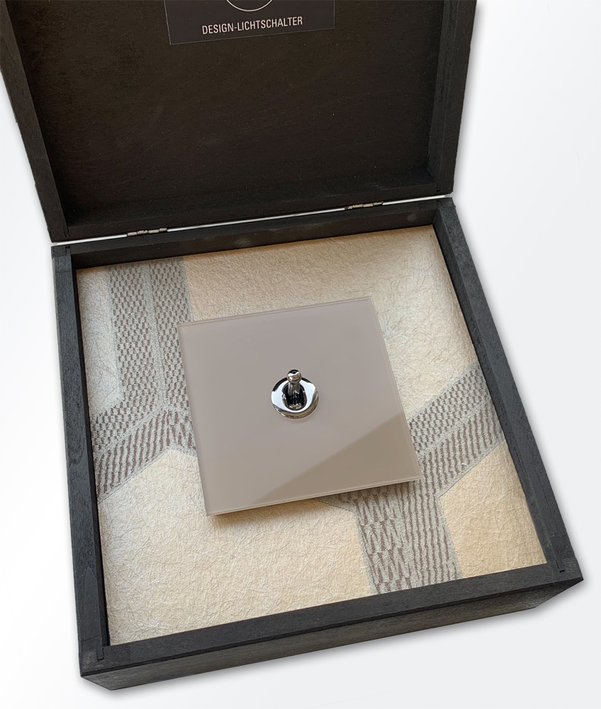 Muster 001  -    Retroschalter CAMBRIDGE  Glas-Optik Musterbox - Leihgabe zur Ansicht