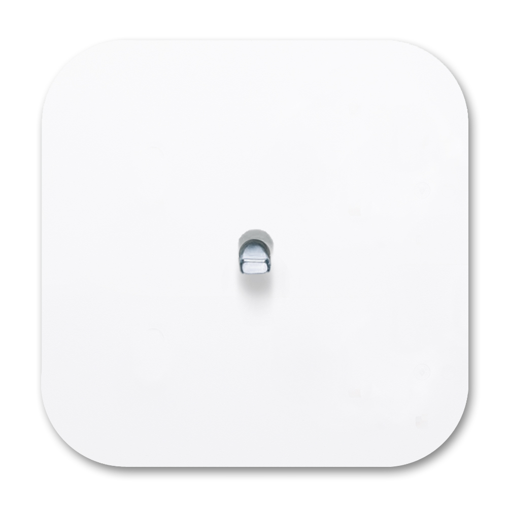 Retro-Lichtschalter Metall matt weiß 1-fach Chrom Kipphebel Wechsel. Cube Series