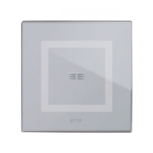 Touch-Blende 1-fach Glas Silber-Grau gefrostet. AVE