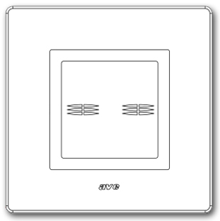 Touch panel front cover, 2con, white glass. AVE