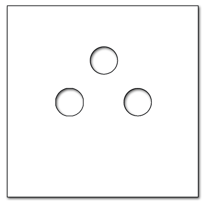 Rahmen/Blende für TV-SAT-FM Einsatz. Messing gebürstet.