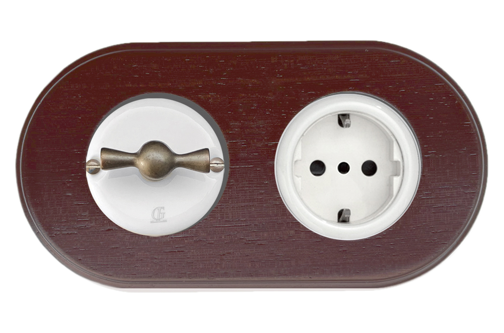 Porzellan Retro-Drehschalter Wechselschalter 230V