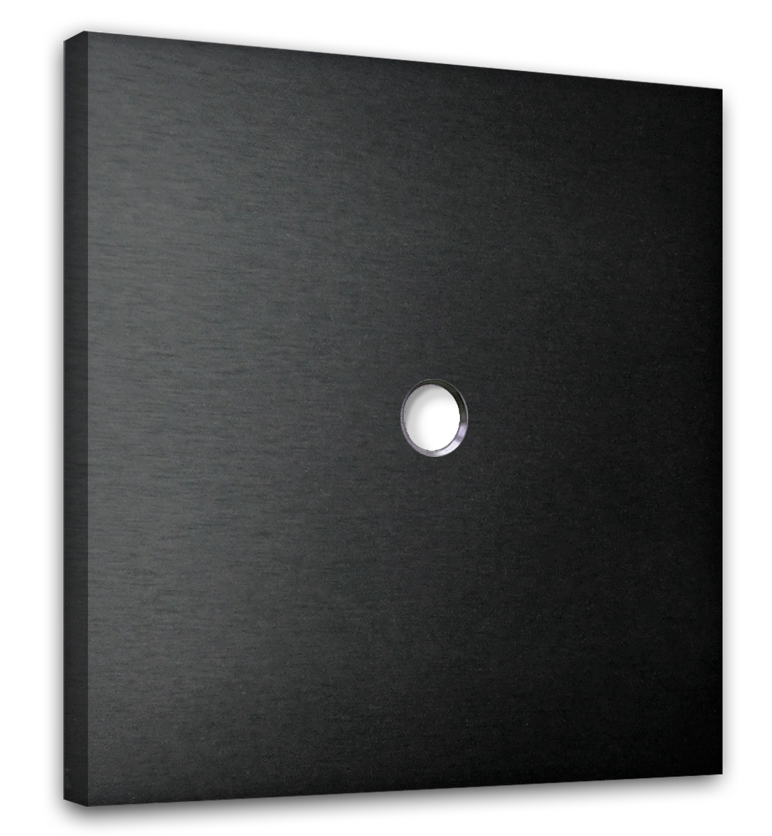 Retro-Kippschalter-Blende NINA 1-fach Schwarz Metall. CJC Systems