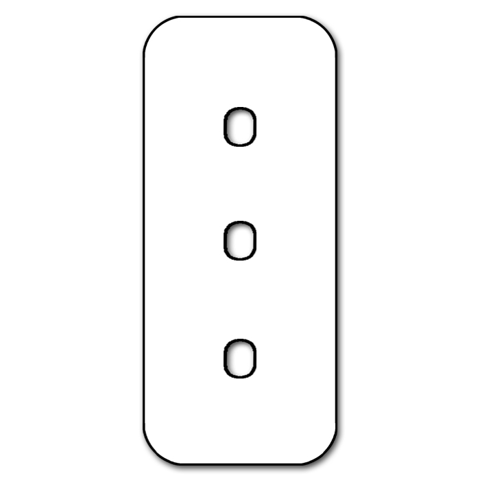 Schalter-Frontblende Metall Gold 3-fach. Vectis Cube series