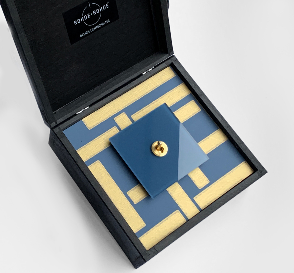 Muster  -  Retroschalter CAMBRIDGE  Glas-Optik Musterbox - Leihgabe zur Ansicht