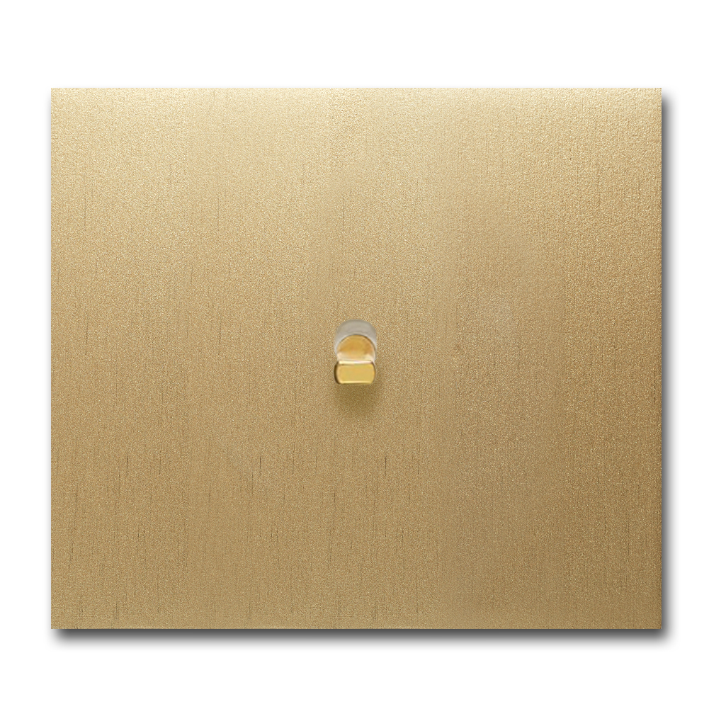 MUSTER_Retro-Lichtschalter Metall gold 1-fach. Square Series