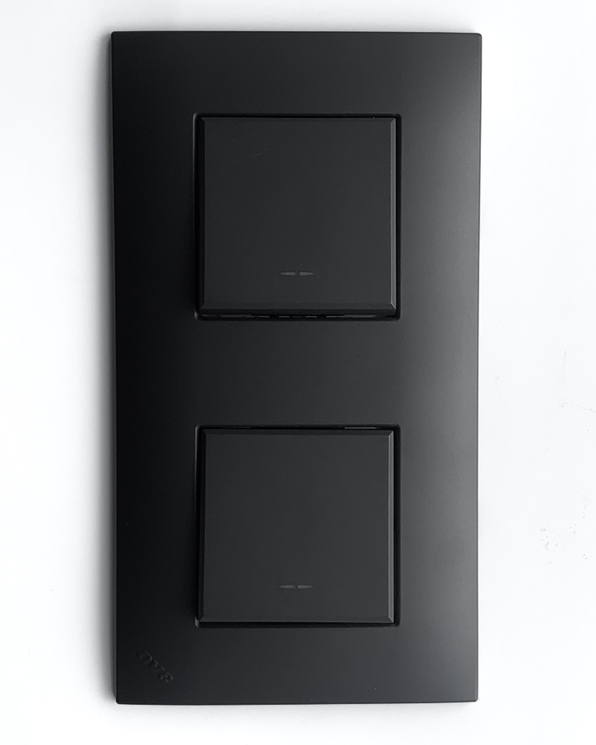 Ein-AUS WECHSEL-Schalter YOUNG. 2-fach. Graphit-Schwarz. Matt