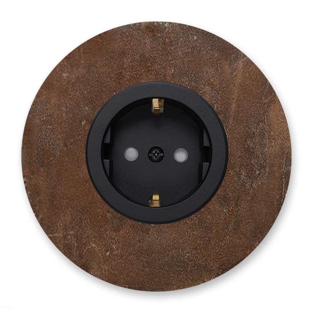 Socket rusty metal rust 1-gang. Round Series