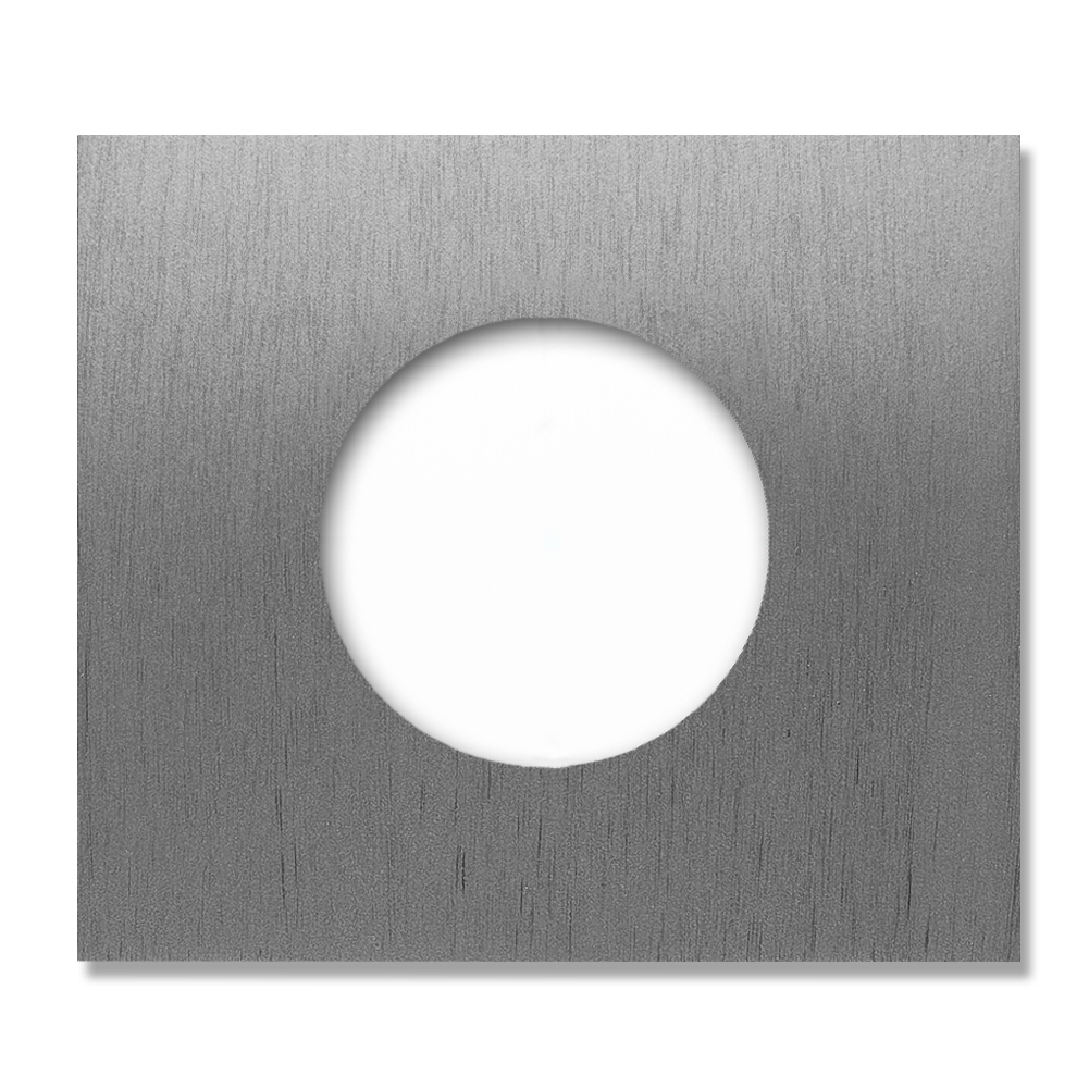 Steckdosen-Rahmen Metall Titanium 1-fach. Vectis Square series