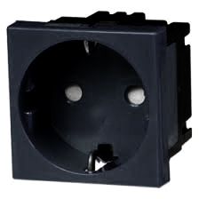 CJC Steckdosen-Einsatz  Schwarz. Peha Concept 45 German Standard.