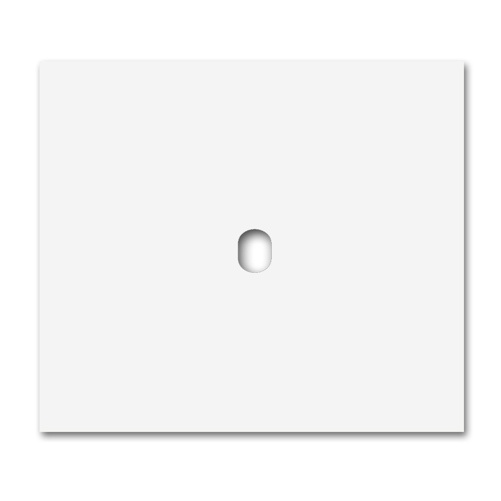 Schalter-Frontblende Metall matt Weiß 1-fach. Vectis Square series