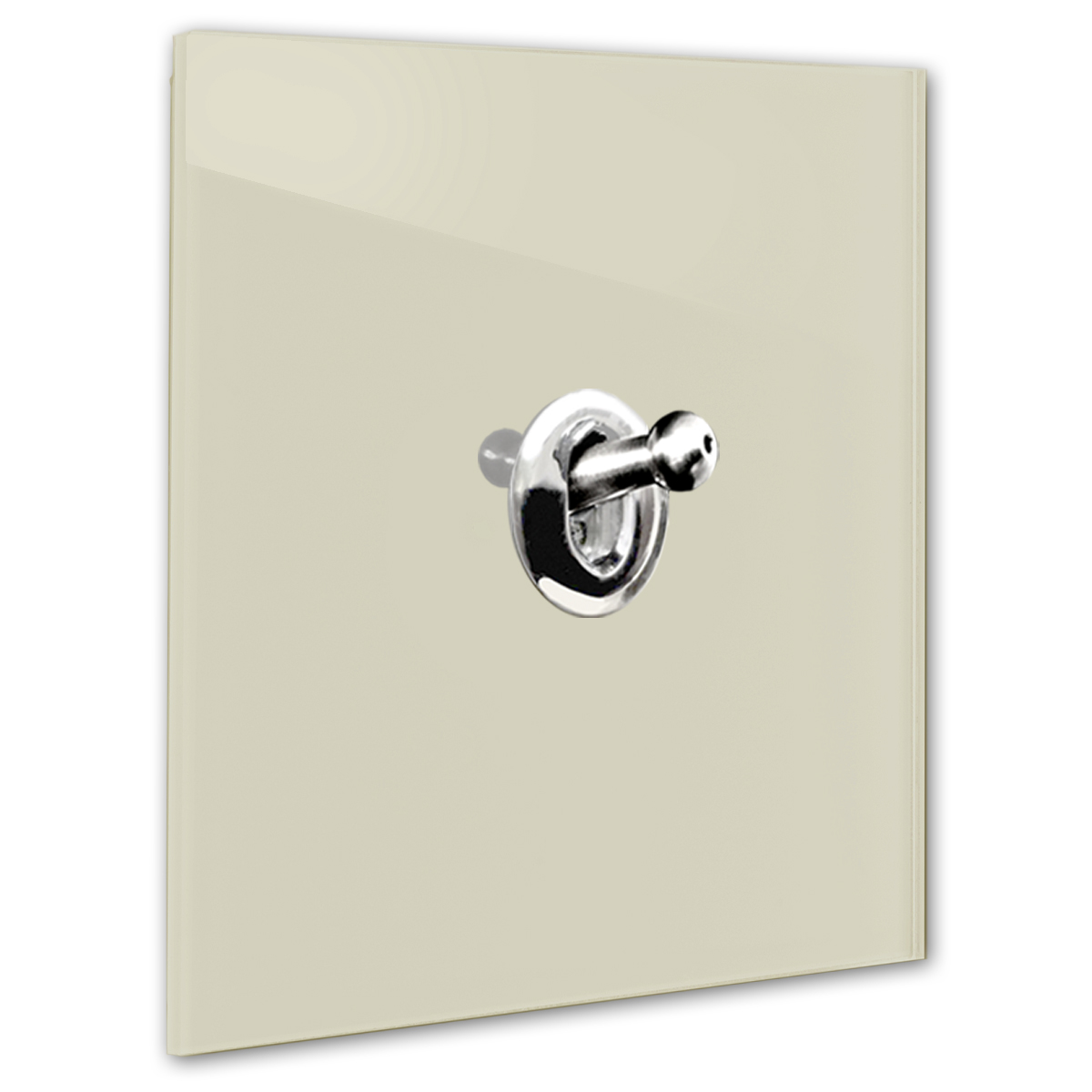 Retro switch 1gang Farrow Ball 4 old white glass optics 230V change Beige