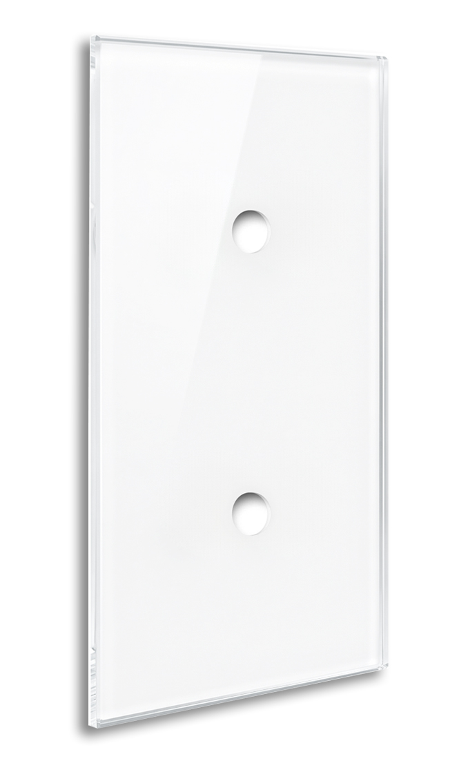 Blende YORK Weiß Glasoptik 2-fach hochformat von ROHDE+ROHDE