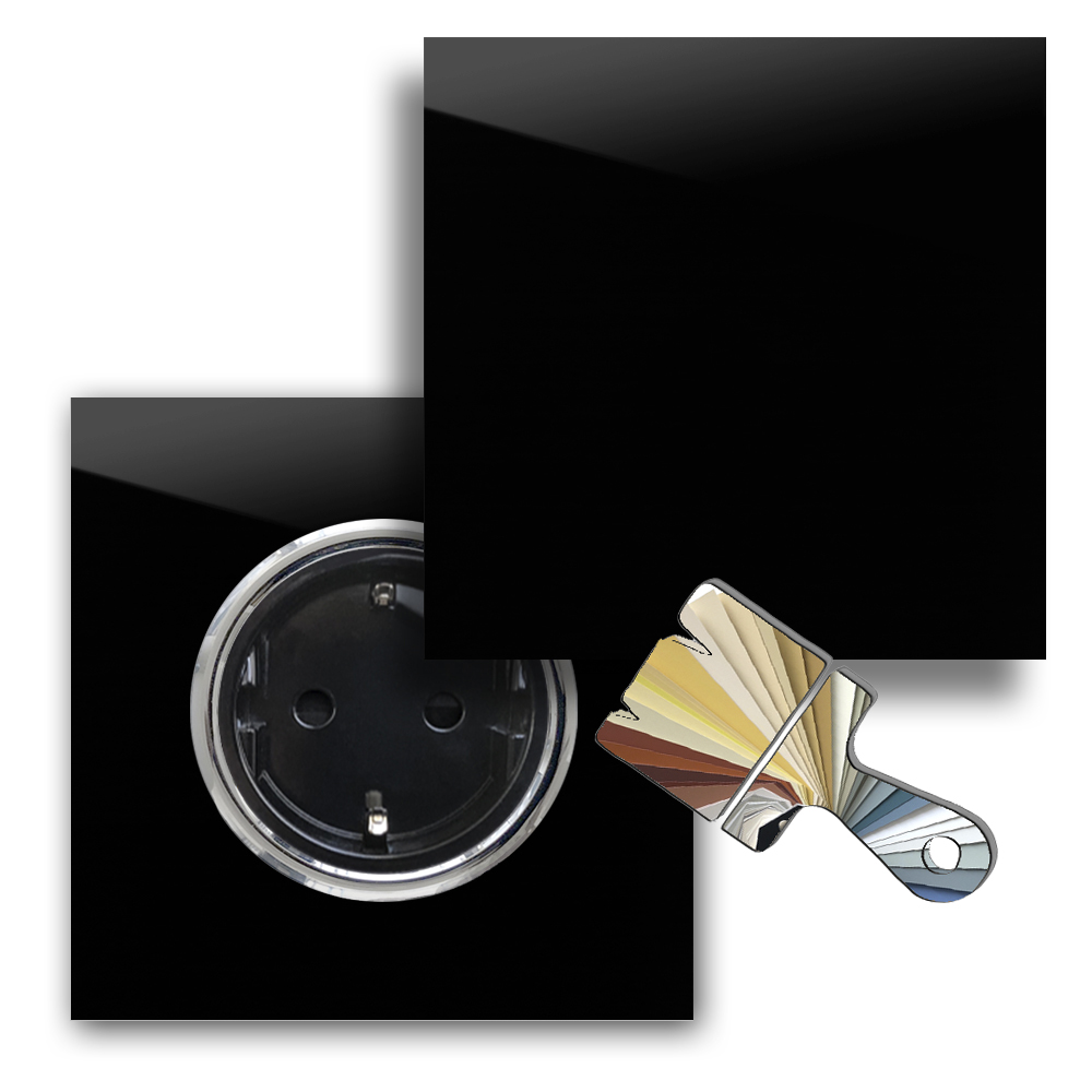 Steckdose in RAL Wunschfarbe mit Chrom. MAXIM